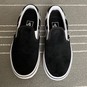 Brand New Suede Black Slip-On Vans (Size 12)